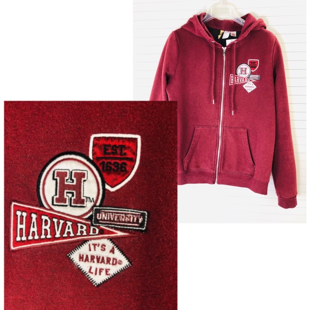 NWT Full Zip Hooded Harvard University Sweatshirt